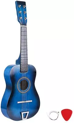 23” Mini  Acoustic Guitar Wood Beginner Blue Small Toy Guitarra For Kids Gift  • $29.99