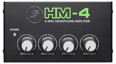 Mackie HM-4 4-Way Distribution Headphone Amplifier Amp W/4 Headphone Outputs • $39.99