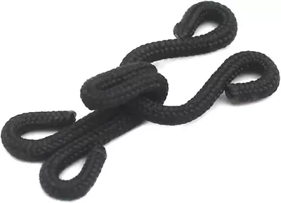 £12.31 • Buy 10 Sets Fabric Covered Hook And Eye Closures Bra Fasteners Black Sew On Fur/Coat