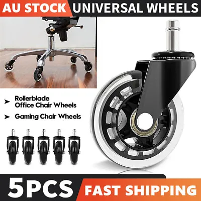 $21.95 • Buy 5PCS Rollerblade Office Desk Chair Wheels Replacement 3  Swivel Rolling Casters	