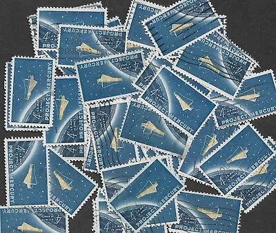 Postage Stamps For Crafting: 1962 4c Project Mercury; Blue; 50 Pieces • $4