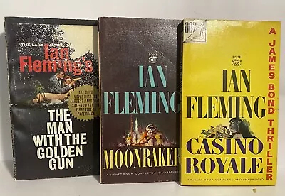 James Bond~Ian Fleming Lot: MoonrakerCasino RoyaleThe Man With The Golden Gun • $21