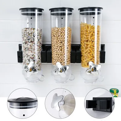 Wall Mounted Grain Storage Box Cereal Dispenser Rice Dry Food Cereal Dispenser • £9.95