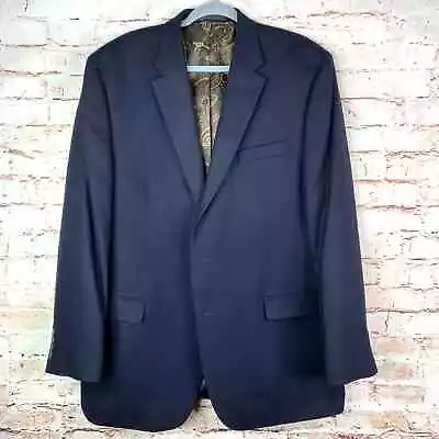 Lauren Ralph Lauren Wool Cashmere Silk Sport Coat Jacket Blazer Size Blue 46L • $50