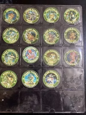 1991 7-11 Mideast Slurpee Baseball Coin Set 15 Discs Griffey Sandberg Brett MINT • $24.99