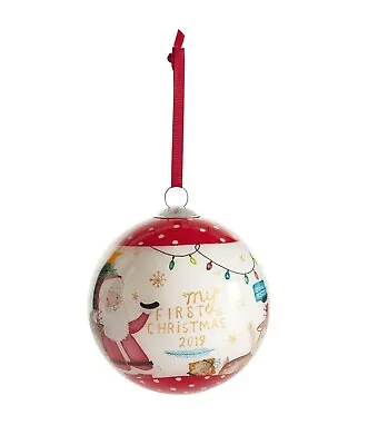 Mamas And Papas My First Christmas Bauble 2019 -Hand Painted Glass - Unisex • £18.99