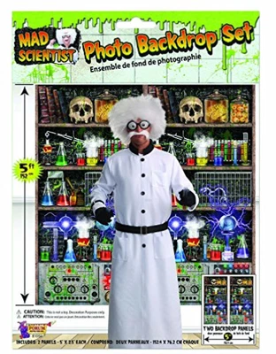£5.78 • Buy MAD SCIENTIST LAB BACK DROP Costume Accs NEW