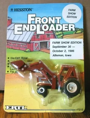 $23.28 • Buy *ErtL 1/64 AGCO HESSTON 100-90 Tractor Front End Loader Toy 1986 Show Edition IA