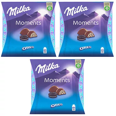 3 MILKA MOMENTS OREO Chocolate Candy Party Sweets 92g 3.2oz • £33.87