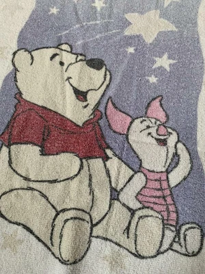 £13.25 • Buy Vintage Beach Pool Bath Towel Child Kids WINNIE The POOH PIGLET Starry Night