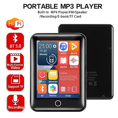 Portable Bluetooth Touch Screen MP4/MP3 MusicPlayer FM Radio Audio Support 128GB • $22.07