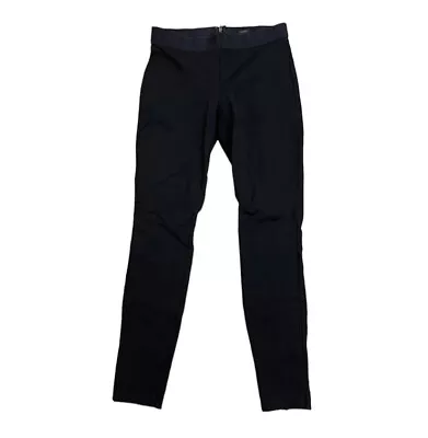 J. Crew Black Pixie Ponte Dressy Skinny Pants Sz 2 Regular Ankle Length - FLAW • $24.93