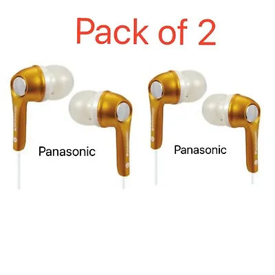 2 X Panasonic RP-HJE270E-Y Ear Phones For IPod - Yellow • £13.99