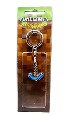 Officially Licensed Minecraft Diamond Pickaxe Metal Keychain - MOJANG JINX 2017 • $25.87