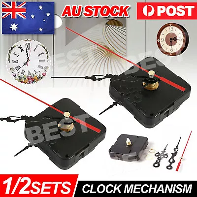 2Set Silent DIY Quartz Movement Wall Clock Mechanism Replacement Part Repair Kit • $8.75