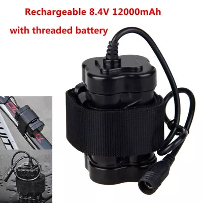 Waterproof 8.4V 12000mAh Rechargeable Battery Pack Set For X2 X3 Bicycle Light • £4.79