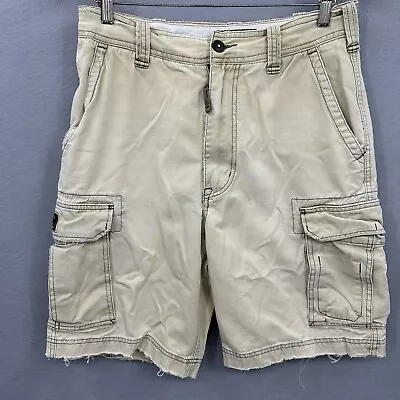 Vintage Abercrombie Fitch Fatigue Cargo Shorts Mens 30 Tan Khaki Baggy Military • $42.95