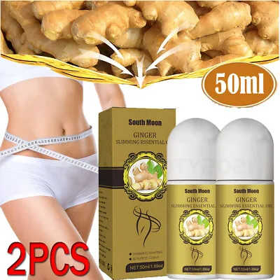$12.35 • Buy Belly Drainage Ginger Oil Weight Loss Body Roller Massage Lymph Detoxification
