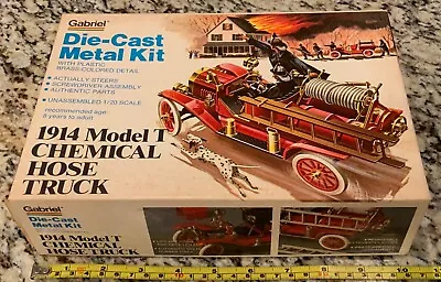 Vtg 1/20 Scale Hubley/ Gabriel 28446 1914 Model T Chemical Hose Truck Model Kit • $114.95