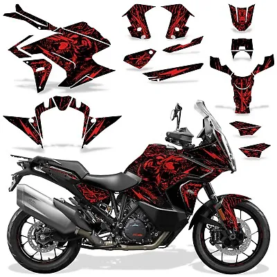 Dirt Bike Skins Graphics Kit Decal Wrap For KTM 1290 Super Adventure S NW RED • $119.95