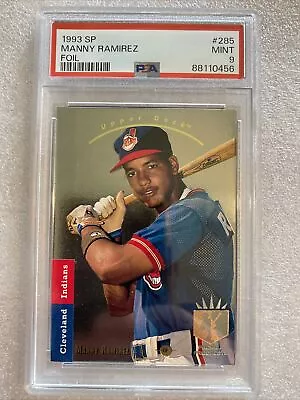 1993 SP #285 Manny Ramirez Foil PSA 9  (GR11) • $150