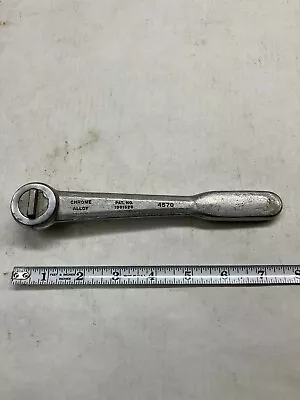 Vintage S-K 4570 Ratchet 3/8  CHROME ALLOY Wrench Tool BEAVER TAIL Early PAT USA • $102.50