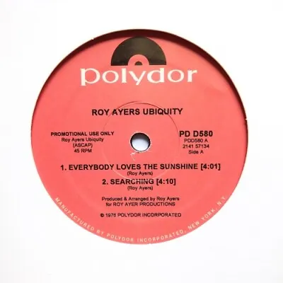 ROY AYERS UBIQUITY Everybody Loves The Sunshine 12  NEW VINYL Polydor  • $14.99