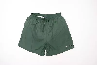 Vintage 90s Champion Mens XL Faded Spell Out Lined Nylon Shorts Baggies Green • $50.96