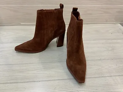 Vince Camuto Weverna Ankle Boots Women's Size 11 M Chocolate Suede MSRP $149 • $29.99