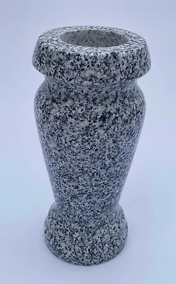 Turned Round Granite Vase Gray (4x8) Cemetery Funeral Memorial • $118