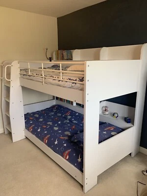 £150 • Buy Domino Matt Single Bunk Bed - All White (frame Only)