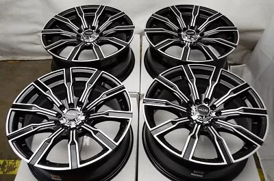 Kudo Racing Sinister 16x7 5x100 5x114.3 +38mm Black W/Machine Face Wheels Rims • $669