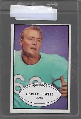 1953 Bowman #58 HARLEY SEWELL Lions SP 17604 • $27.99