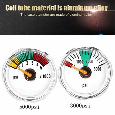 Mini Paintball Air CO2 Tank Pressure Gauge 1/8NPT Threads Manometer 3000/5000PSI • $7.19