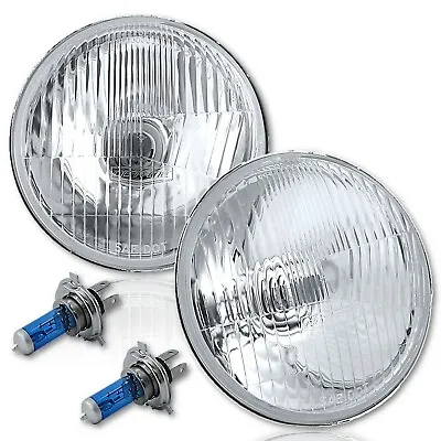 5-3/4  Stock H4 Halogen White Light Bulb 60W High Beam Headlight Headlamp Pair • $49.95