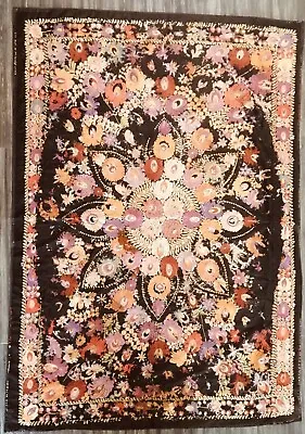 Antique Hungarian Matyo Folk Art Hand Embroidered Coverlet • $575