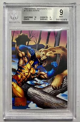 1995 Marvel Masterpieces #113 Wolverine Beckett Graded 9 Mint • $289.99