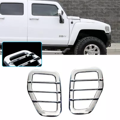 2pcs Chrome Silver Trim Covers For 06-10 Hummer H3 H3T Front Side Marker Light • $19.99