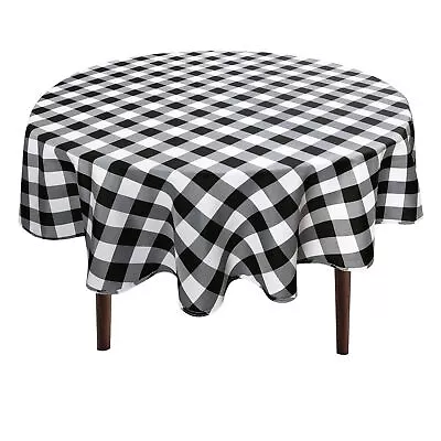 Hiasan Checkered Round Tablecloth 60 Inch - Waterproof Stain And Wrinkle Resi... • $24.64