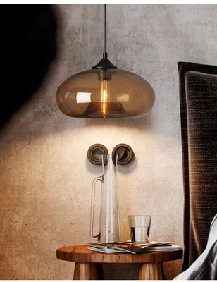 Glass Pendant Creative And Personalized Colored Glass Pendant Lamp Pendant Lamp • $92.75