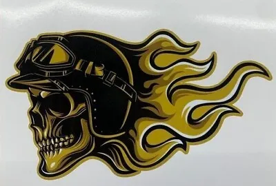 $3.36 • Buy Motorcycle Skull Sticker Harley Davidson Style Tank Helmet Pannier Decal