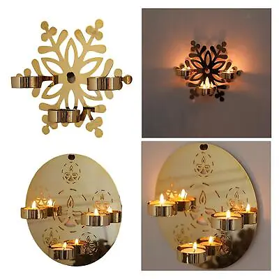 Wall Sconce Candle Holder Gold Candlestick For Living Room Home Dining Room • £12.92