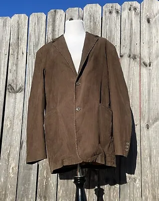 J. Crew Corduroy Blazer Men's Size Large Brown Casual Jacket Sport Coat Preppy • $25