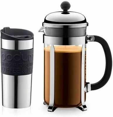 Bodum Chambord Coffee Set With Cafetiere And Travel Mug • £32.53