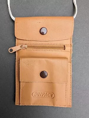 Real Leather  Security Neck Wallet Money Travel Pouch With Neck Cord • £8