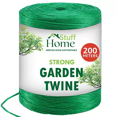 200m Garden Twine Heavy Duty Natural Twine Home & Garden String Cord Gardening • £6.99