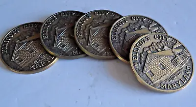 5 Vintage 1972 Bronze Medals ELLICOTT CITY Maryland 38mm • $20