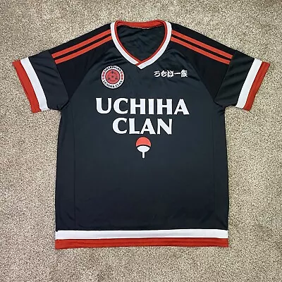 Naruto Shirt Mens Black Red Soccer Football Jersey Kit Itachi Uchiha Clan *READ* • $25