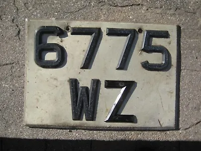 NORTHERN IRELAND BELFAST VINTAGE 1970s # 6775 WZ RARE SQUARE LICENCE PLATE • $39.99