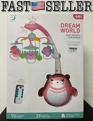 Dream World Baby Musical Crib Mobile With Projector Night Lights Remote Toys.. • $42.57